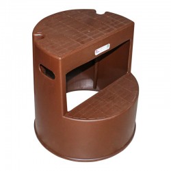 سلم بلاستيك ٢ درج بني