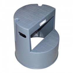 سلم بلاستيك ٢ درج رصاصي