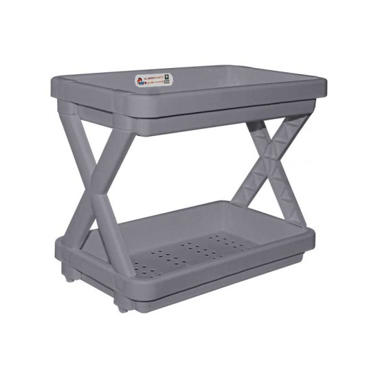 رف أكس ٢ دور متعدد الاستخدام رصاصي