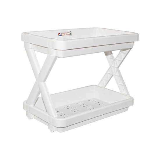 رف أكس ٢ دور متعدد الاستخدام أبيض