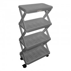 رف أكس ٤ دور متعدد الاستخدام رصاصي