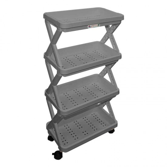 رف أكس ٤ دور متعدد الاستخدام رصاصي