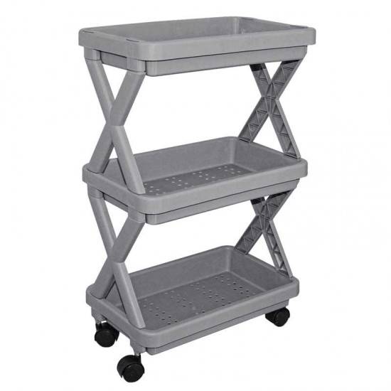 رف أكس ٣ دور متعدد  الاستخدام رصاصي