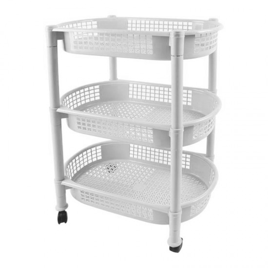 Rack Vegetable Oval 3 Layer White