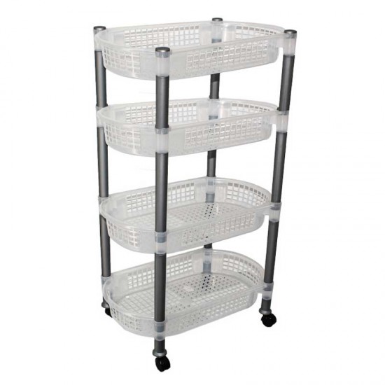 RACK VEGETABLE OVAL 4 LAYER CLEAR