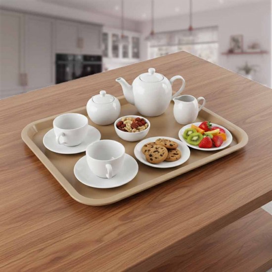 FAST FOOD TRAY DARK BEIGE