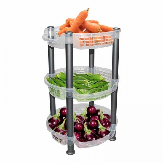 Rack Vegetable Round 3 Layer Clear