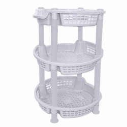 سلة خضار مدور 3 دور ابيض