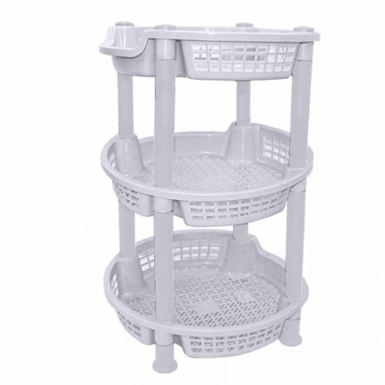 سلة خضار مدور 3 دور ابيض