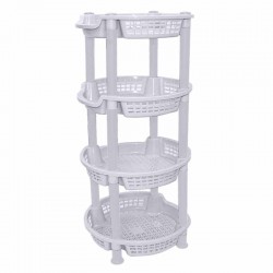 سلة خضار  مدور 4 دور ابيض