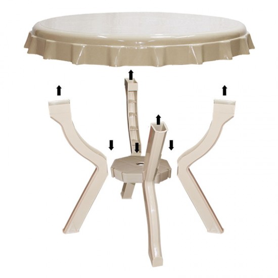 طاولة دائرية بيج