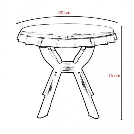 طاولة دائرية بيج