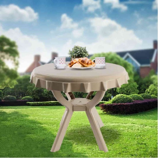 طاولة دائرية بيج