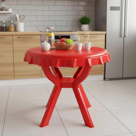 طاولة دائرية أحمر