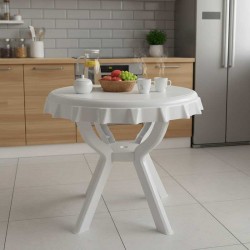 طاولة دائرية أبيض