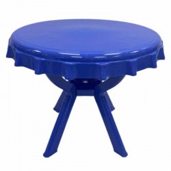 طاولة دائرية أزرق