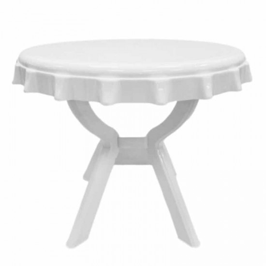 طاولة دائرية أبيض