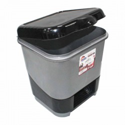 سلة نفايات  بدعسة فضي