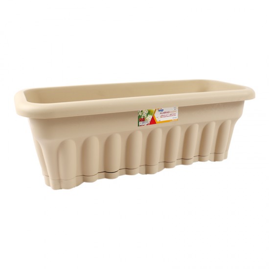 Flower pot Rectangular 40cm Beige