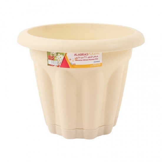 Flower pot round 40 cm Beige