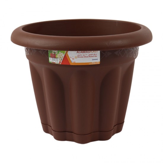 Flower pot round 40 cm Brown