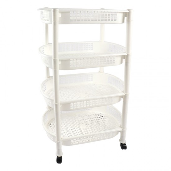 Rack Vegetable Oval 4 Layer White
