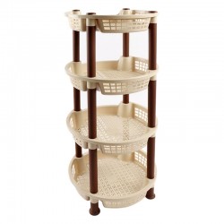 Rack Vegetable Round 4 Layer Beige